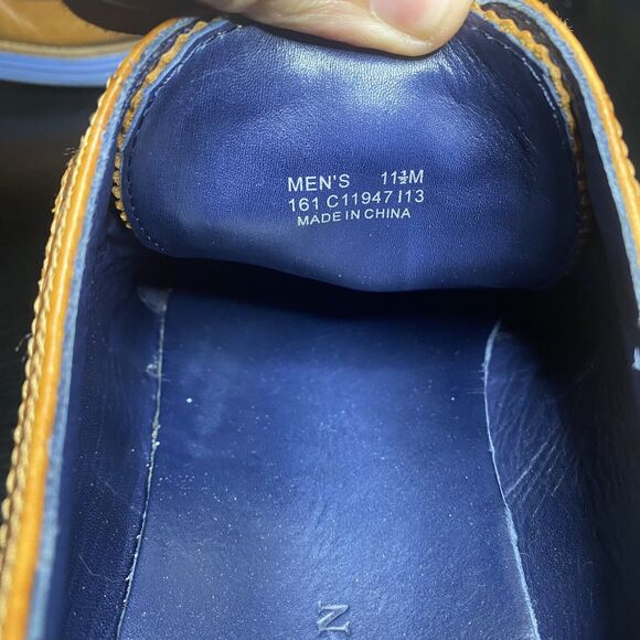 Cole Haan Tan and Blue Oxfords - Picture 9 of 11